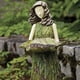 thumbnail image 3 of Comedero para pájaros, niña del bosque de cuento de hadas, artesanía de resina, estatua de jardín al aire libre, adorno de decoración de césped de resina, 3 of 4