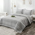 thumbnail image 3 of Luckybull 3-Piece Gray Bohemian Quilt Bedding Sets, California King, 3 of 5