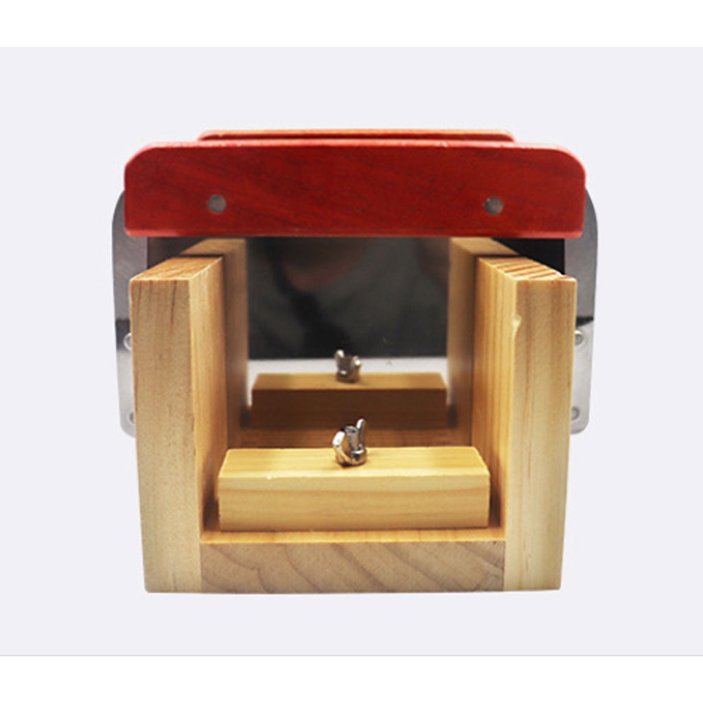 Milue Multi-function Soap Cutter Wooden Box Adjustable Soap Fixed Support Supplies