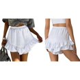 thumbnail image 2 of Jupe Mini pour Femme Mignonne Plissée Courte Renaissance Jupe de Pirate Blanche P, 2 of 9