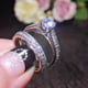 thumbnail image 1 of Anillos de joyería de moda CC para mujer, dijes de Zirconia cúbica, compromiso de boda nupcial, anillo de Color oro blanco, triangulación de envío Tan Jianjun  unisex, 1 of 2