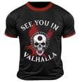 thumbnail image 2 of T Shirts for Men 2026 Summer Casual Short Sleeve Crewneck Norse Mythology Viking Style Graphic Tees, 2 of 4