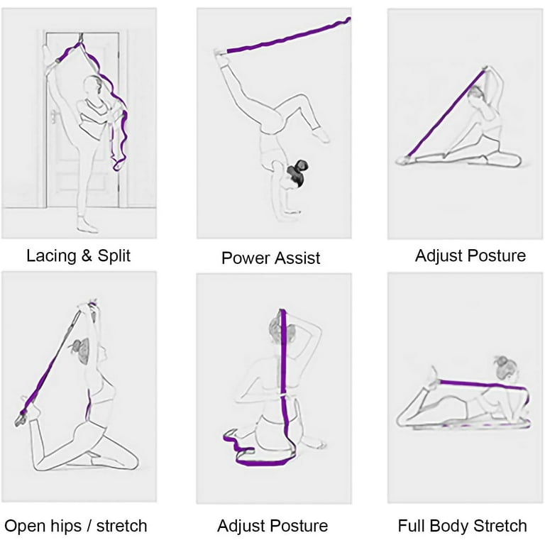 Maji Sports Elastic Yoga Straps (with 9 Loops)