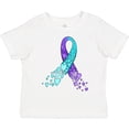 thumbnail image 3 of Inktastic Suicide Prevention Ribbon with Blue and Purple Hearts Boys or Girls Toddler T-Shirt, 3 of 5
