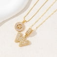 thumbnail image 2 of Xihbxyly Collares con Letras Iniciales, Juego de Joyas con Colgante Personalizable, Detalles de Piedras Brillantes, Longitud Ajustable para Mayor Comodidad, para Uso Diario o Ocasiones Especiales, Re, 2 of 2