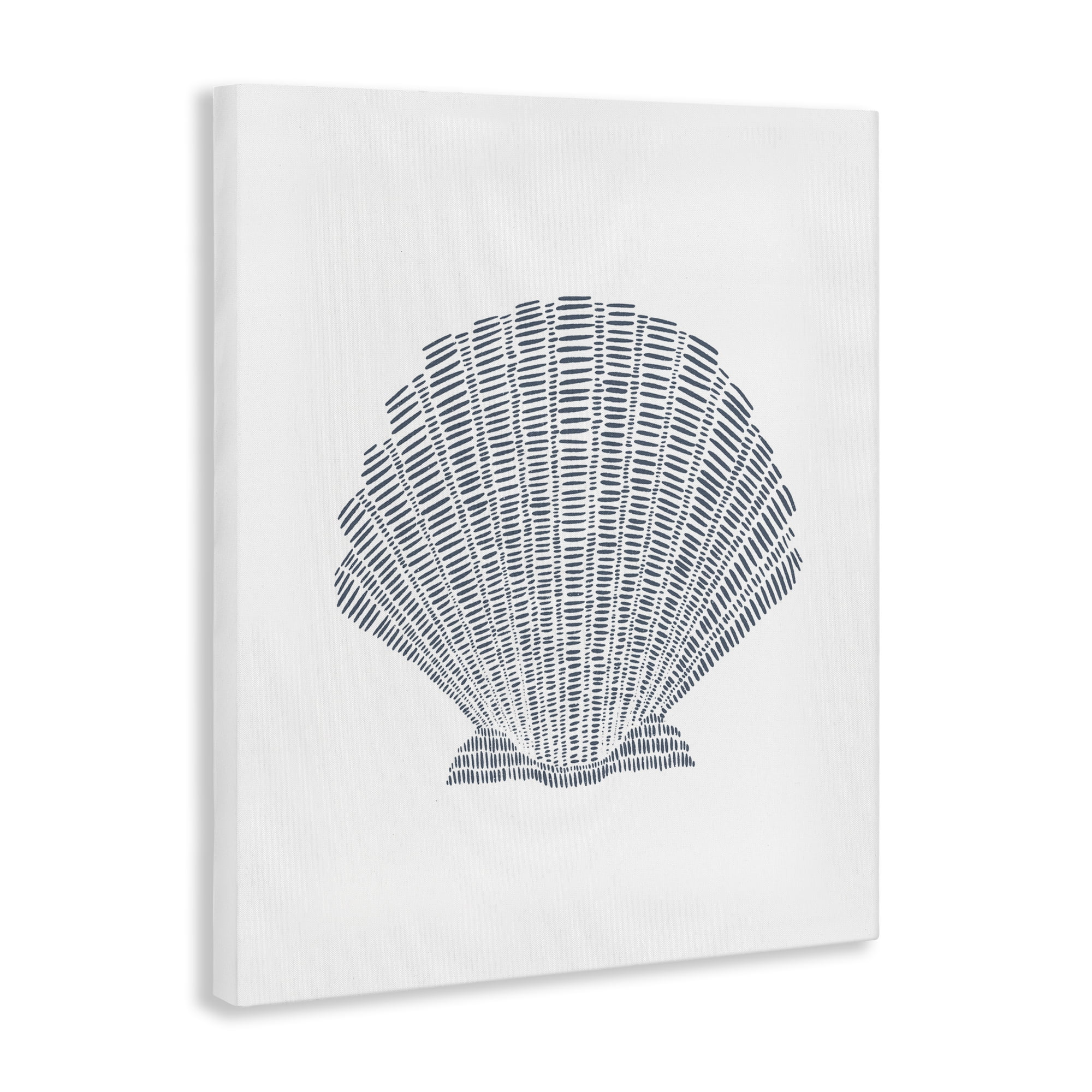 Stupell Industries Minimal Sea Shell Coastal Painting Gallery Wrapped Canvas Art Print Wall Art, 30 x 40
