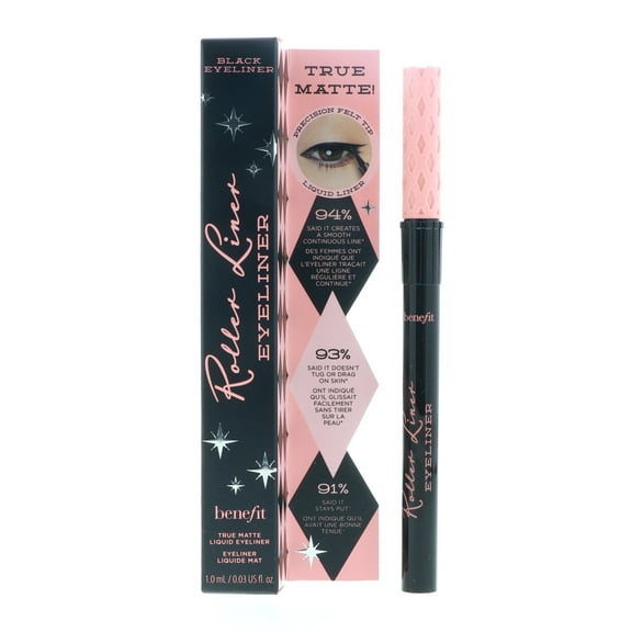 Benefit Roller Liner Black .. True Matte Liquid Eyeliner .. 0.03 Fl Oz