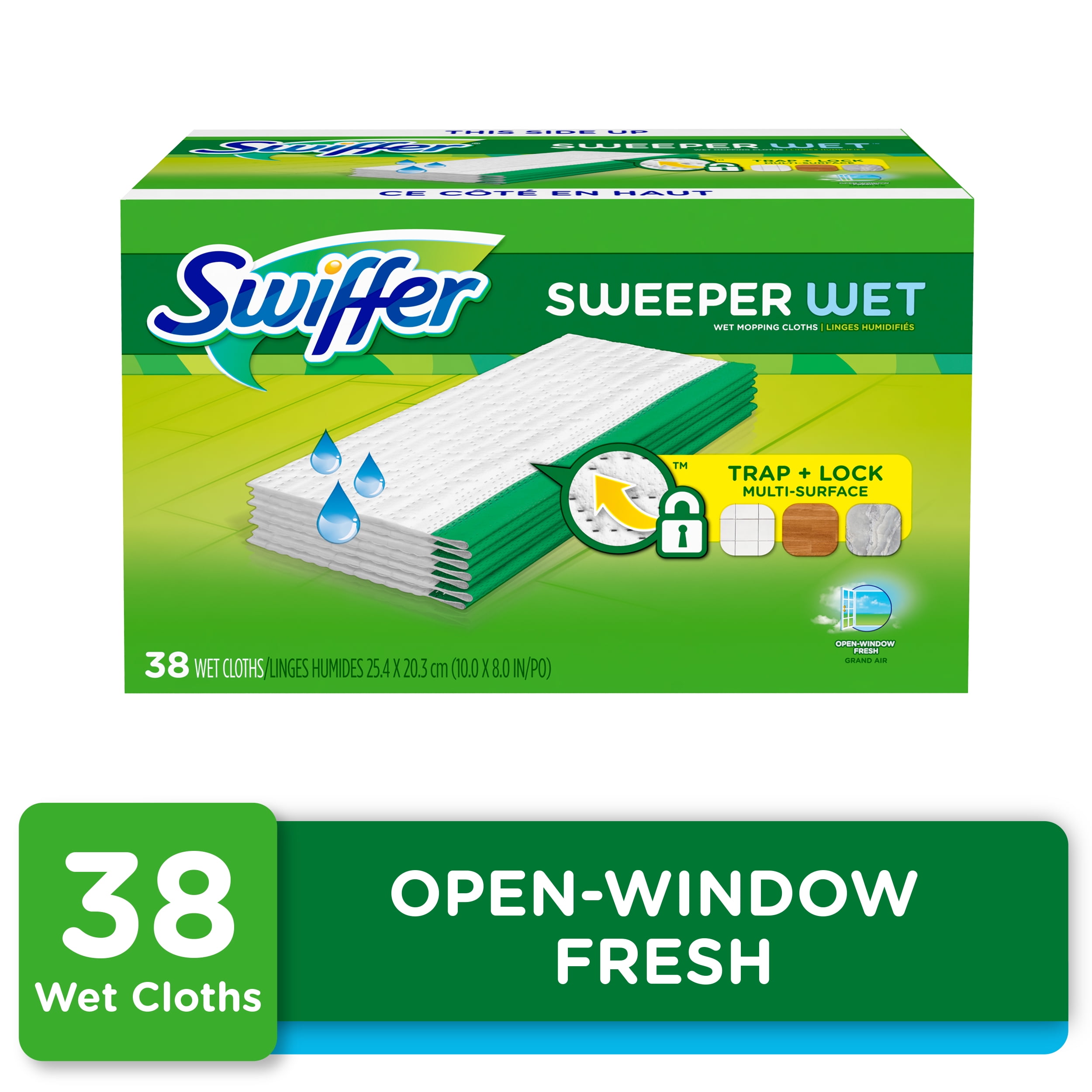 Swiffer Sweeper Wet Pad Refills, Open Window Fresh, 38 Ct