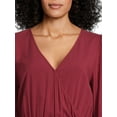 thumbnail image 2 of Time and Tru Women's Tiered Side Tie Dress, Sizes XS-XXXL, 2 of 5