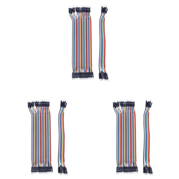 120Pcs 20Cm 2.54Mm Male to Male Breadboard Jumper Wire Cable for