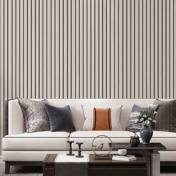 1 Roll Imitation Slat Wood Wall Panels Peel and Stick Flexible Wooden Panels for Interior Wall Decor,Self Adhesive Removable Thick Vinyl Wall Paneling for Farmhouse TV Background 15.75"118.11"