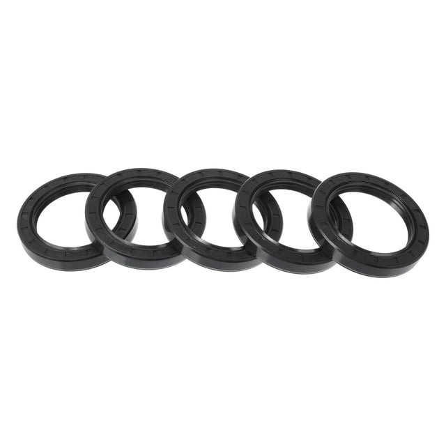 Sello de aceite universal Unique Bargains TC de doble labio con resorte de acero, sello de eje rotativo 58x80x12mm, caucho NBR negro de alta presión, 5 Pcs