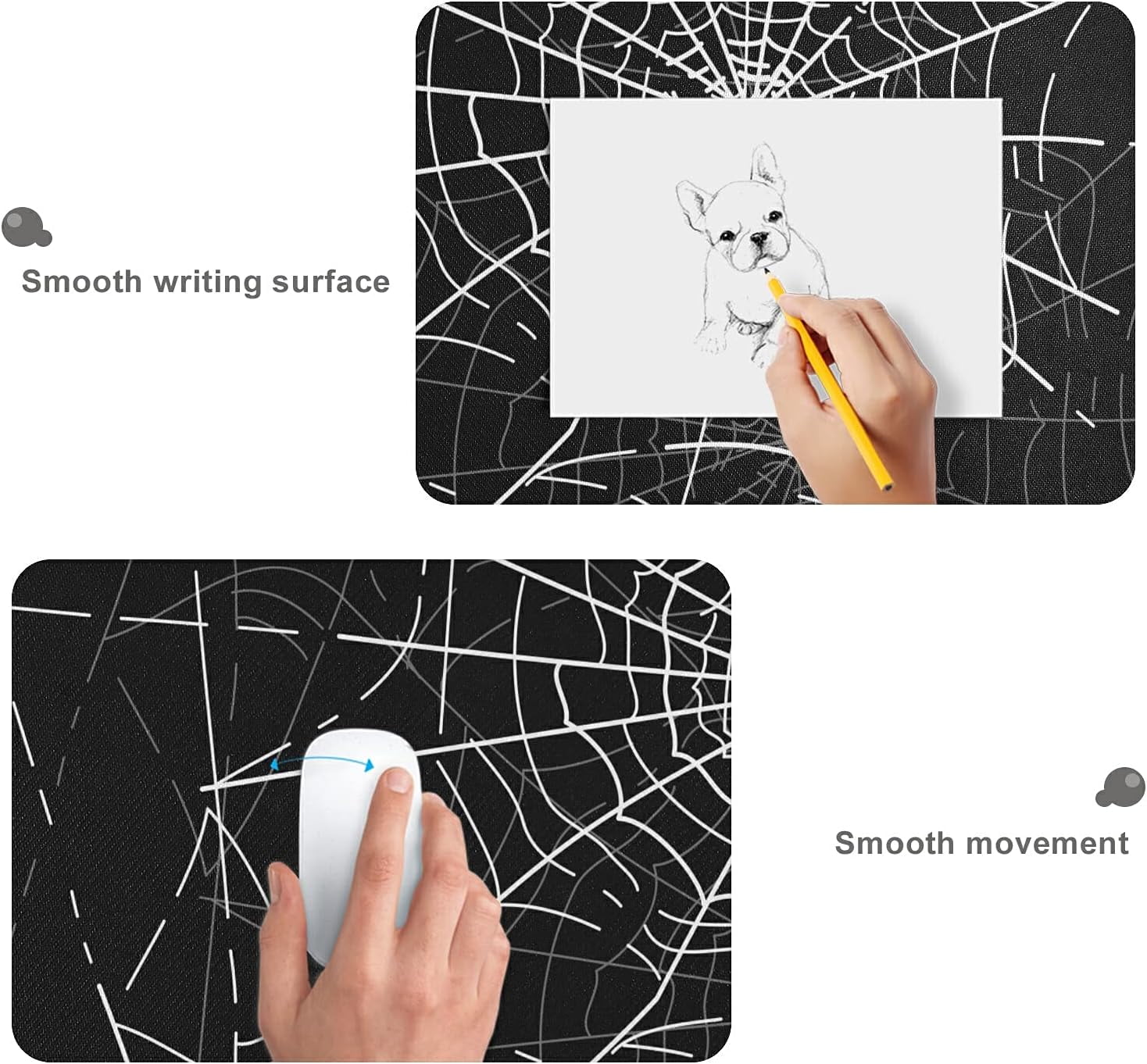 Spiders Web Mouse Pad Large Gaming Mouse Pad Non-Slip Desk Mat for Computers Laptop, 35.4x15.7in