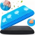 thumbnail image 2 of Gel Seat Cushion Double Thick Egg Gel Summer Cushion for Pressure Relief Breathable Chair Pad Car Seat Office Chair Soft Cushion, 2 of 9