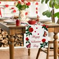 thumbnail image 3 of Puntoco Bandera de mesa con rosas para el día de San Valentín, decoración para fiestas, cocinas y salas de estar, 3 of 5