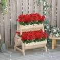 thumbnail image 3 of 3 Pcs 14'' Artificial Geranium Silk Flower Outdoor UV Resistant Garden Plants Bush Faux Flowers for Home Wedding Kitchen Table Centerpieces Decor (Red), 3 of 7