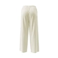 thumbnail image 4 of Mifsaly Mens Cotton Linen Pants Lightweight Straight Leg Summer Beach Pant Pleated Front Vacation Travel Business Casual Trousers with Pockets S, 4 of 6