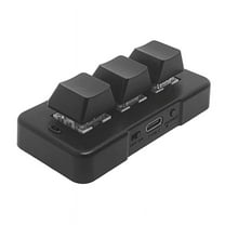 MK321G 3-Key Mini Customized Mechanical Keyboard Blue Switch USB&2.4G Wireless Dual-Mode for OSU Game Multimedia Black