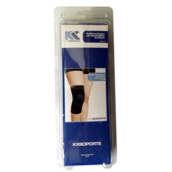 Elastic Knee Support Brace With Silicone Patella Protector Comfortable Elastic Adjustable Pain Relief for Sports, Joint Pain, Arthritis and Injury Recovery Weightlifting Power Lifting - (M)