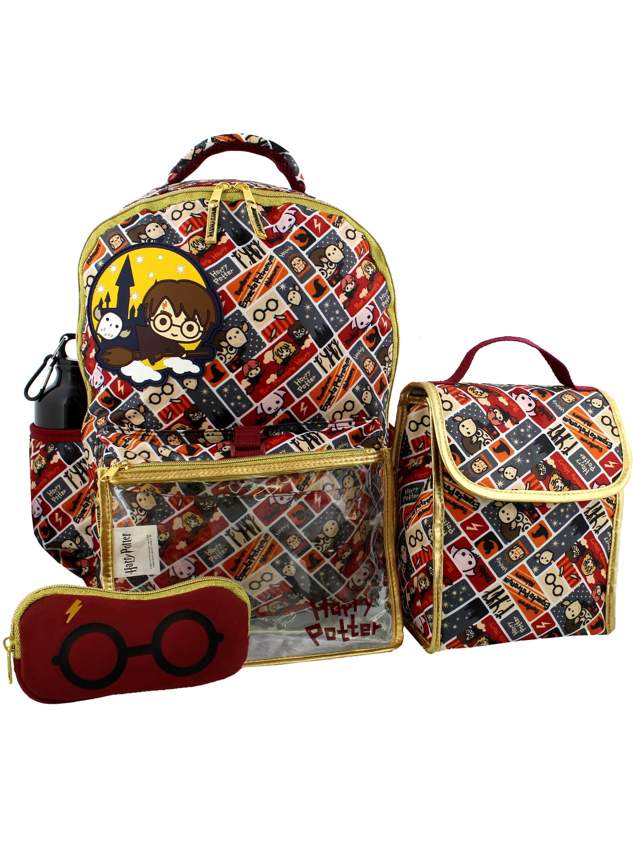 Harry Potter Gryffindor Big Backpacks Insulated Lunch Box Cross Bag Pen Case Lot 