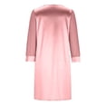 thumbnail image 7 of ClodeEU Womens Satin 3/4 Sleeve V Neck Dress,Elegant Trendy Dress For Office Pink,Womens Plus L, 7 of 7