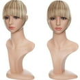 thumbnail image 2 of SEGO Bang Clip in Hair Extension Synthetic Hair Fake Bangs Blonde Straight Hair Piece Gold Hair Accessory, 2 of 6