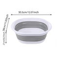 thumbnail image 2 of HAHUT Multipurpose Collapsible Wash Basin, Small Portable Foldable Dish Tub, Space Saving for Dishing, Fruit, Camping, RV, Laundry (Gray), 2 of 7