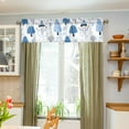 thumbnail image 3 of Yayeee Kitchen Valance Rod Pocket 54" x 18" Living Room Window Curtain, Simple Cartoon Snowmen, 3 of 6