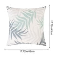 thumbnail image 3 of CaiYueKe Throw Pillow Covers Outdoor Waterproof Cozy Graceful Fan-Shaped Leaves Decorative Cushion Cases for Garden Patio Tent Balcony Couch Sofa 18 X 18 Inches, 3 of 8
