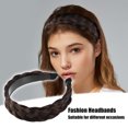 thumbnail image 3 of Unique Bargains 1 Pcs 1.61 Inch Wide Synthetic Hair Braided Headband Hair Hoop for Women and Girl Light Brown, 3 of 7