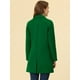 thumbnail image 4 of Abrigos de invierno raglán cruzados con solapa con muesca para mujer Allegra K Pasto verde S, 4 of 6