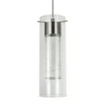thumbnail image 4 of Aspen Creative 61109 Adjustable LED One-Light Hanging Mini Pendant Ceiling Light, Contemporary Design in Brushed Nickel Finish, Clear Glass Shade, 4 3/4" Wide, 4 of 6