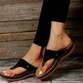 thumbnail image 2 of Non-Slip Women‘s Wedge Flip Flops - Comfortable and Stylish Outdoor Slide Sandals, 2 of 7