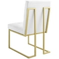 thumbnail image 4 of Side Dining Chair, Set of 2, Fabric, Metal Steel, Gold White, Modern Contemporary Urban Design, Kitchen Room Cafe Bistro Restaurant Hospitality, 4 of 4