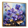 thumbnail image 2 of Designart "Expressing Wildly" Violets Floater Framed Canvas Wall Art, 2 of 5