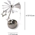 thumbnail image 2 of Candle Holder Heart Shape 5 Inch DIY Spinning Small Candle Holder (Star), 2 of 4