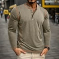 thumbnail image 2 of Men's Long Sleeve T Shirt Winter Thermal Base Layer Button Up Casual Comfortable Top for Fall and Cold Weather, 2 of 5