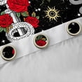 thumbnail image 4 of Manfei Gothic Snake Black Out Curtains,Romantic Red Rose Curtains Pack of 2 (42x63 Each),Boho bohemian Style Bedroom Curtains For Girls Kids,Ultra Soft Home Decor, 4 of 6