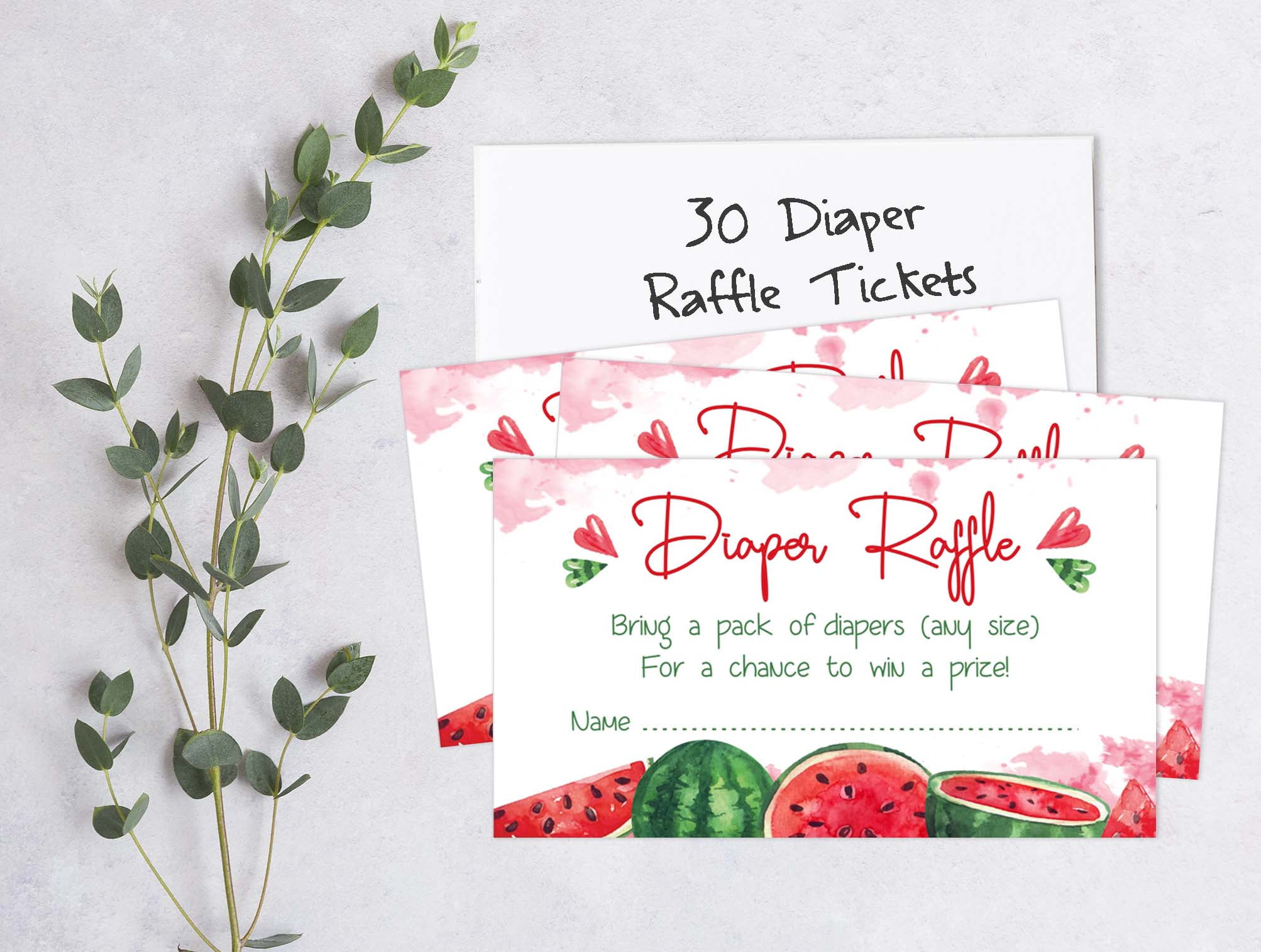 Inkdotpot 30Baby ShowerDiaper Raffle Ticket Lottery Insert Cards Supplies Games For Baby Shower Party Gender Neutral Bring A Pack Of Diapers To Win Favors Gifts And Prizes