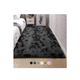 thumbnail image 1 of Alfombra De Sala Suave Decorativa Tapete Cuarto Afelpada 160x120 Cm Poliéster Antideslizante Color Negro, 1 of 5