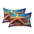thumbnail image 3 of Ryvnso Satin Pillowcase Starfish in Ocean Pillow Cases Standard Size 30x20in, 3 of 6