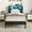 Black Twin Size Bed Frame, variant on Queen Bed Frame with Headboard,Retro Platform Bed Frame with Spindle Headboard,Solid Wood,for Bedroom,Easy Assembly,84.6"x63.3"x45",Walnut