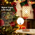 thumbnail image 2 of Lámpara de mesa de cristal Lámpara de noche con control táctil Lámpara de escritorio LED inalámbrica, 2 of 8