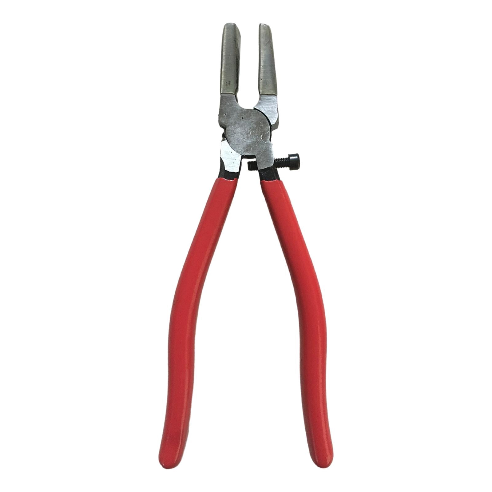 Key Fob Pliers, Glass Cutting Tool, Grozing Pliers, Metal Glass Running Pliers, Glass Breaking Pliers for Mosaics, Tiles, Stained Glass 8inch Flat Jaws