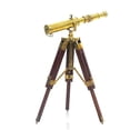 thumbnail image 2 of Vintage Brass Floor Standiing Telescope on Tripod Stand use DF Lens Antique Desktop Telescope for Home Decor & Table Accessory Nautical Spyglass Telescope for Navy and Outdoor Adventures, 2 of 4