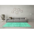 thumbnail image 3 of Ahgly Company Indoor Round Persian Turquoise Blue Traditional Area Rugs, 6' Round, 3 of 4