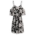 thumbnail image 4 of Vestido corto de verano con estampado floral, vestido corto con hombros descubiertos y estampado floral para mujer Vestido corto de verano para mujer Tecnología innovadora, 4 of 6