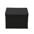 thumbnail image 5 of Household Essentials Square Storage Box With Lid, 15”x15”x10”, Canvas Sides With Sturdy Sides, Closet or Storage Room Organization, Includes Handle for Easy Access, Black Linen, 5 of 7