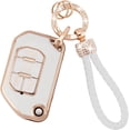 thumbnail image 1 of LAICAIW for Jeep Key Fob Cover with Keychain, Soft TPU Key Case Protection Compatible with Jeep Wrangler JL JLU Rubicon Gladiator JT Sahara JLU 4 Buttons Flip Folding Key Case Shell (Jep-4F), 1 of 6