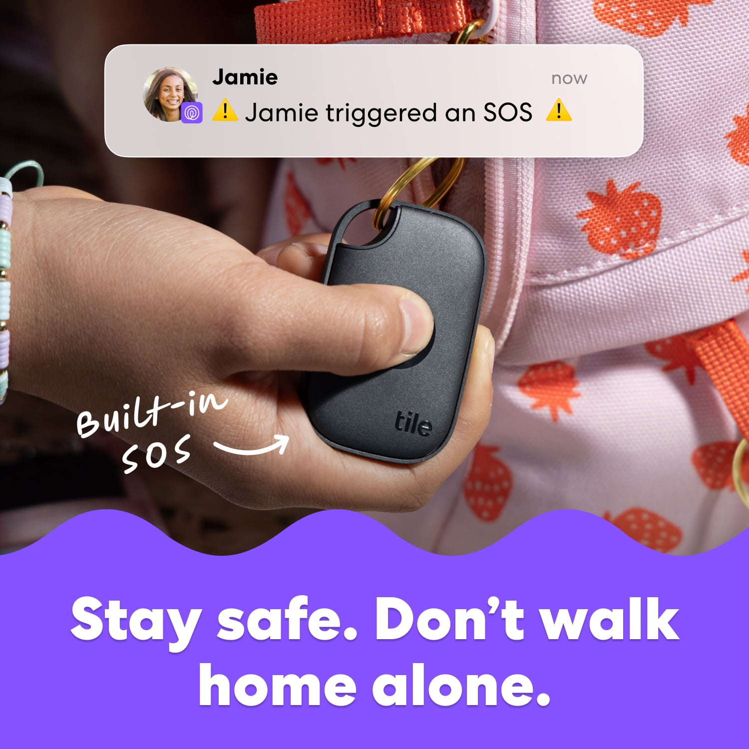 Life360 Tile Pro - Powerful Bluetooth Tracker, Key Finder and Item Locator for Keys, Bags and More. Both iOS and Android Compatible. Phone Finder. 1-Pack (Black) (New)